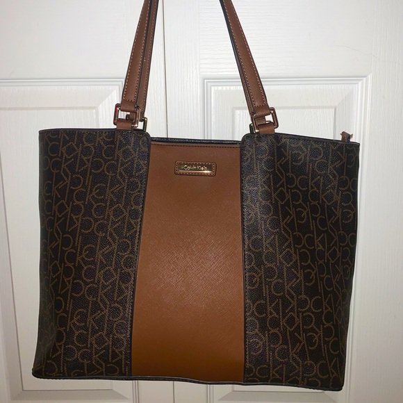 Calvin Klein | Women’s Brown Zip Top Tote - Picture 4 of 7